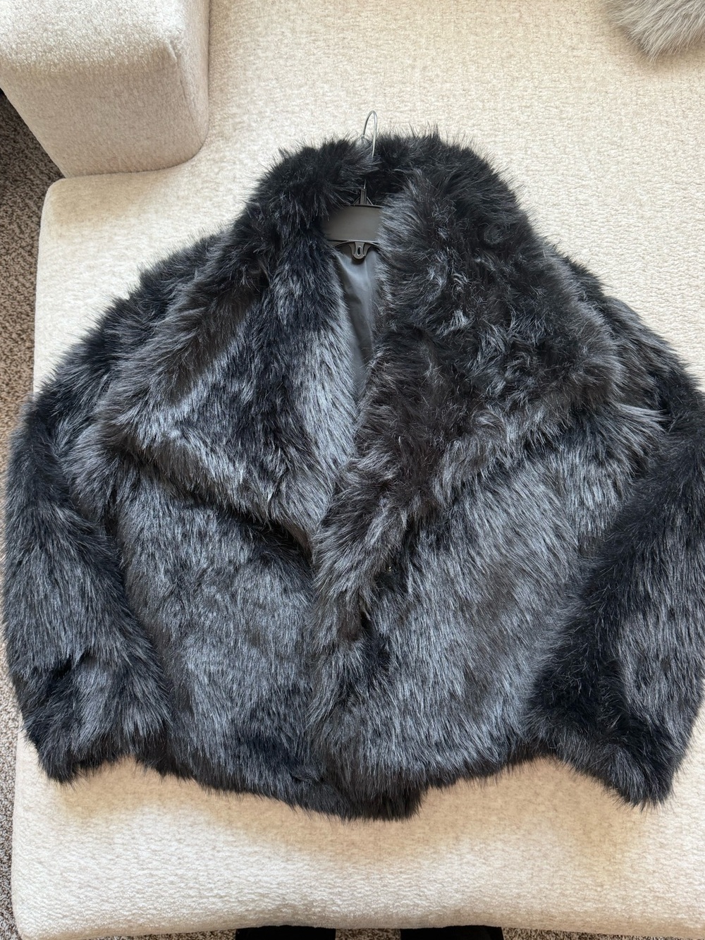Plush Black Teddy Jacket - Luxe Faux Fur